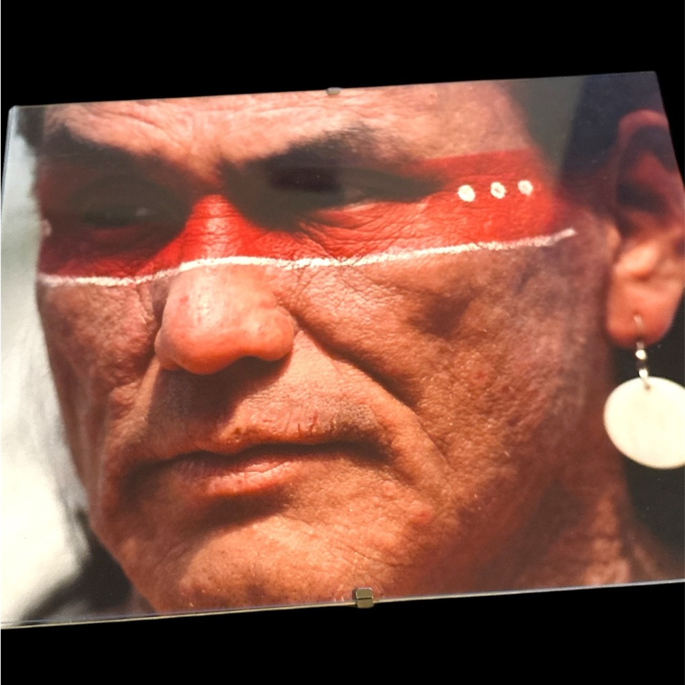 QUEST - Red and White Navajo Dancer  Portrait